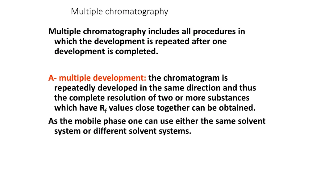 multiple chromatography