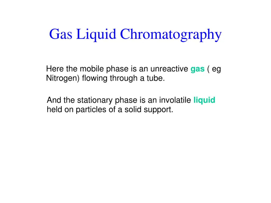 gas liquid chromatography