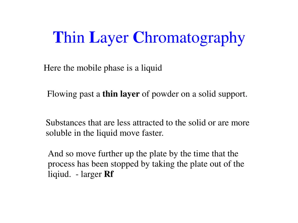 t hin l ayer c hromatography