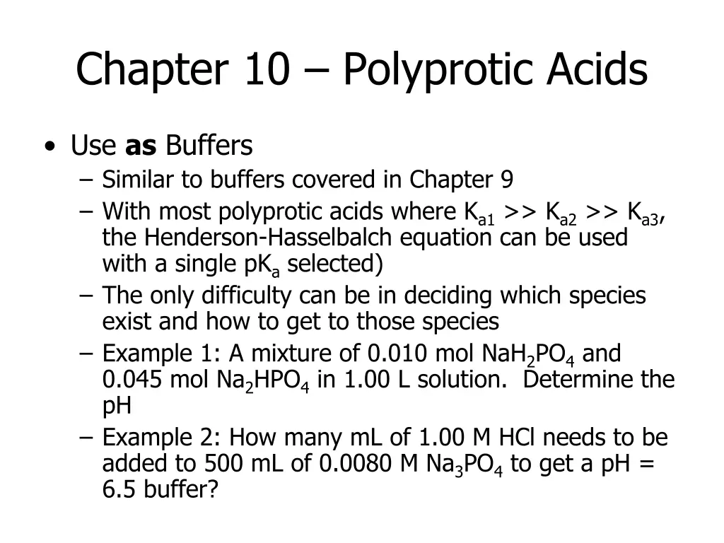 chapter 10 polyprotic acids