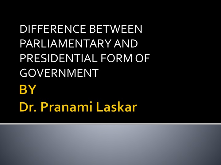 difference between parliamentary and presidential
