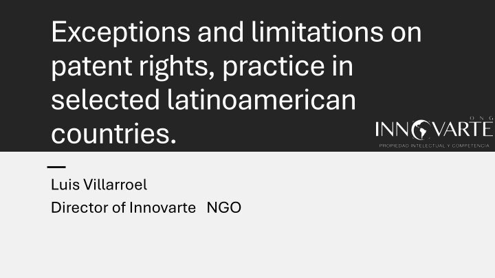 exceptionsand limitationson patentrights