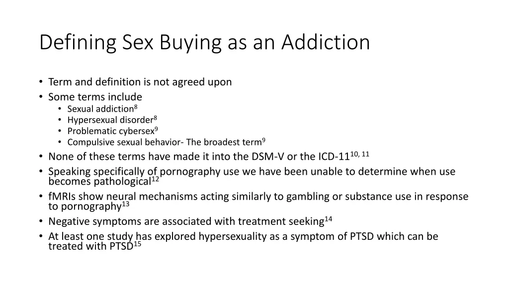 defining sex buying as an addiction