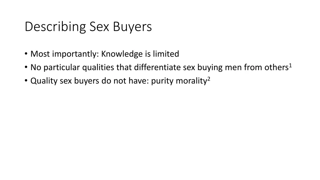 describing sex buyers