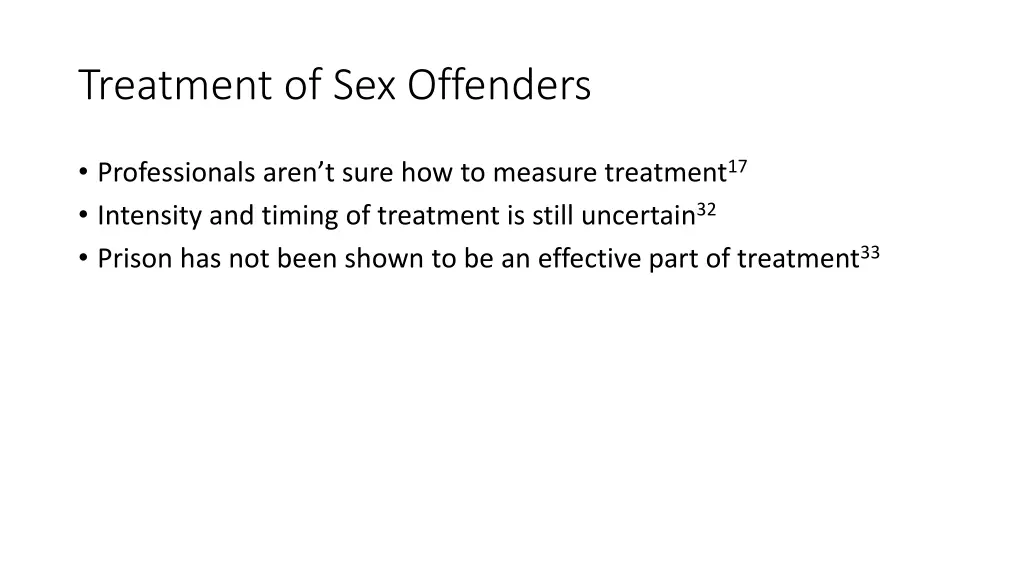 treatment of sex offenders