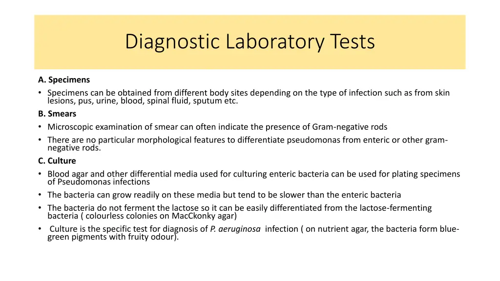 diagnostic laboratory tests