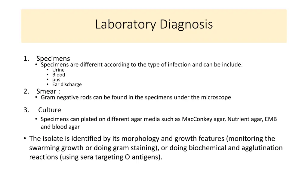 laboratory diagnosis