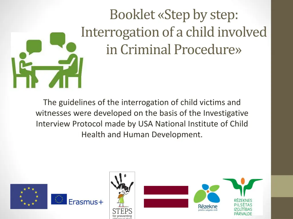 booklet step by step interrogation of a child