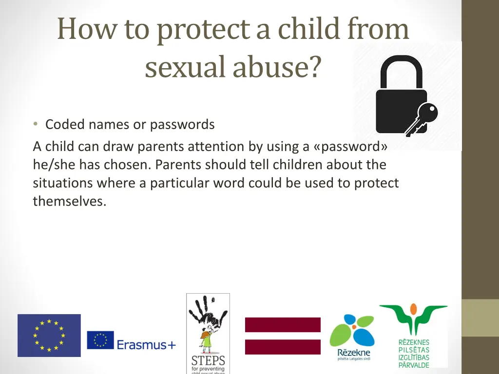 how to protect a child from sexual abuse