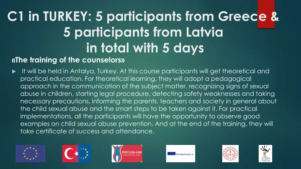c1 in turkey 5 participants from greece