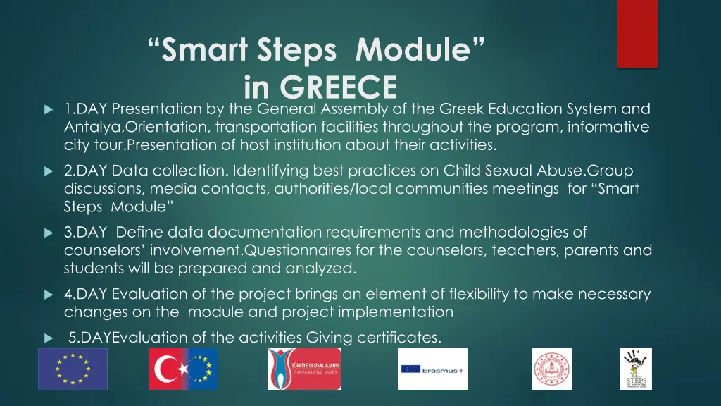 smart steps module in greece 1 day presentation