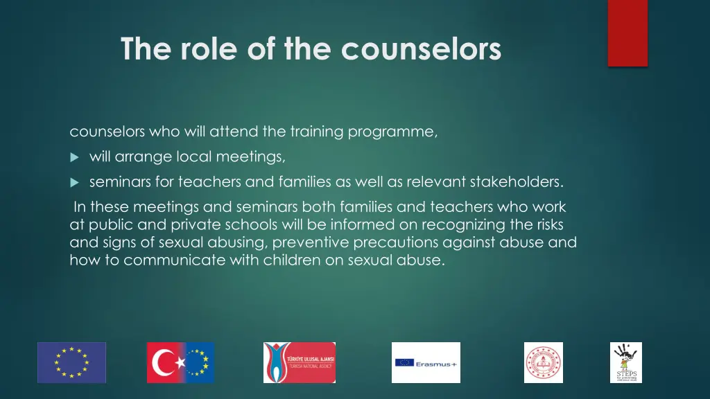 the role of the counselors