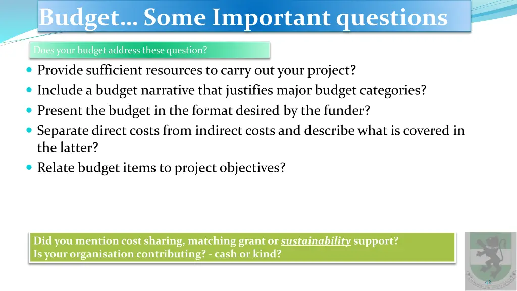 budget some important questions