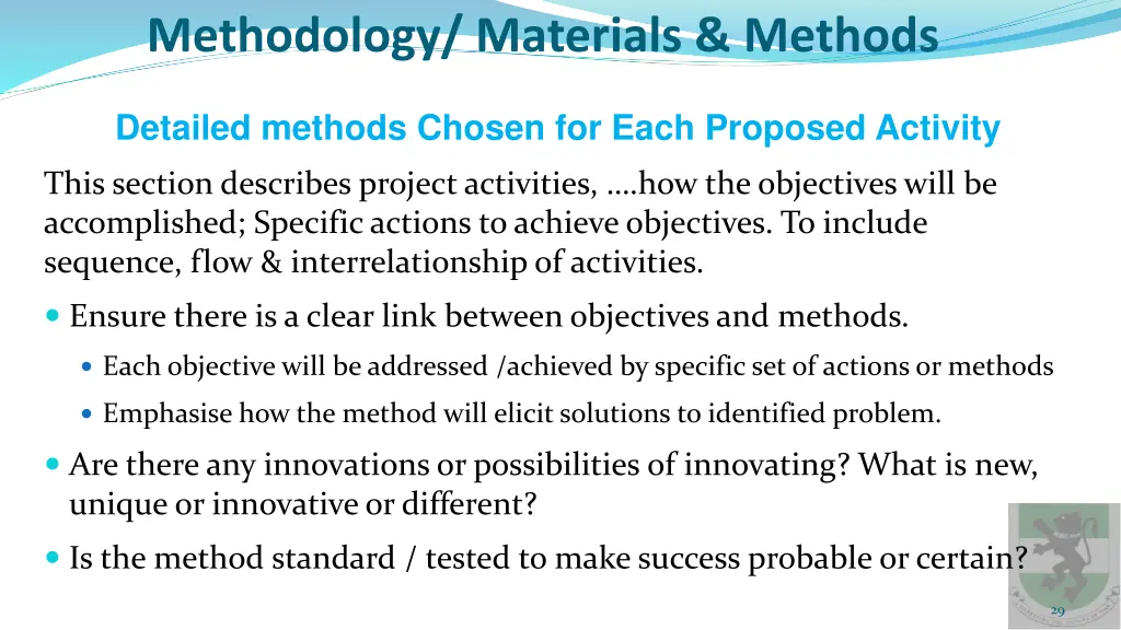 methodology materials methods