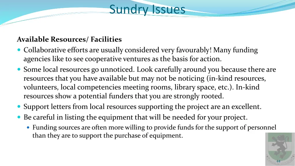 sundry issues 1