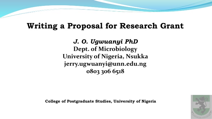 writing a proposal for research grant