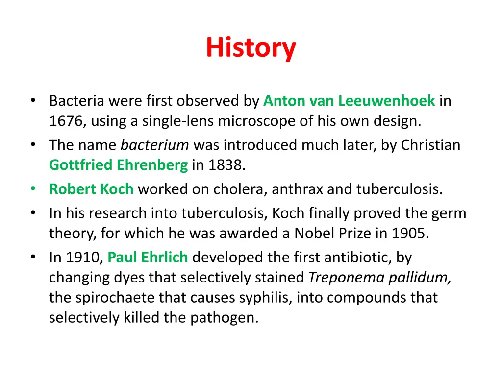history