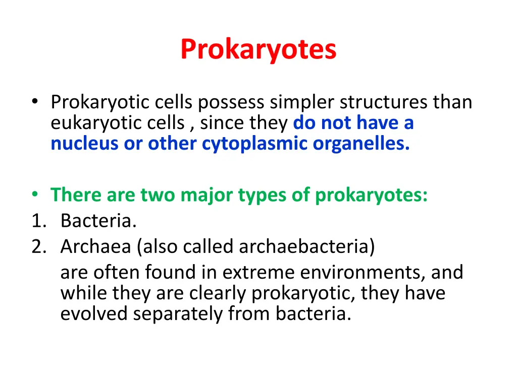 prokaryotes