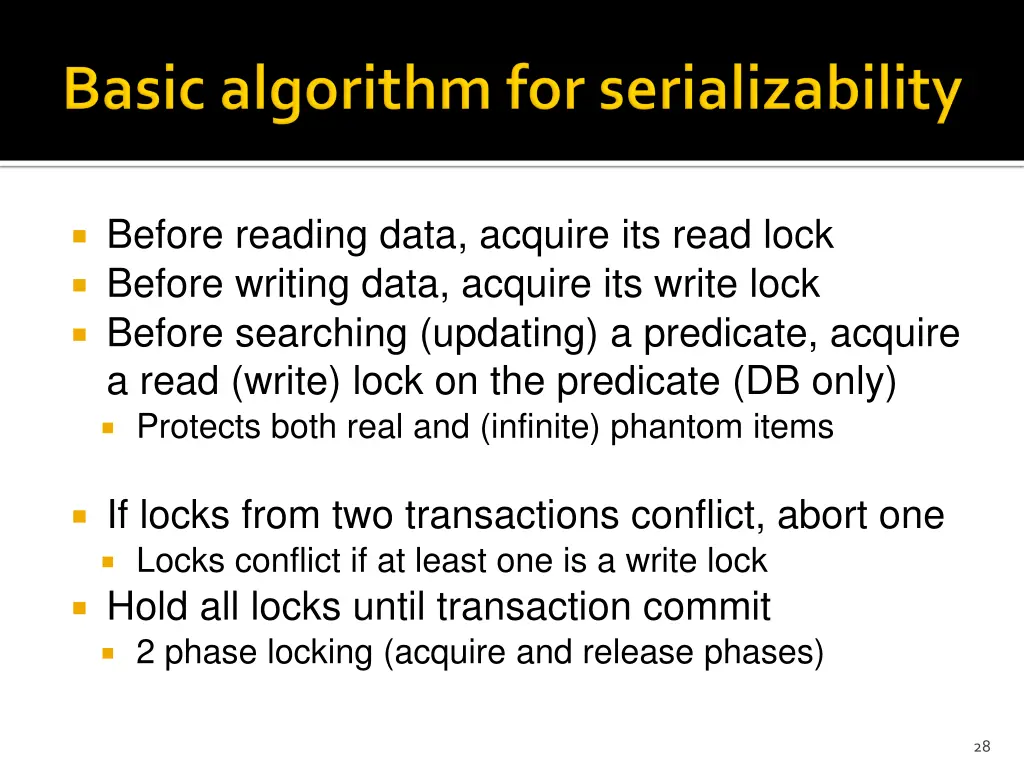 before reading data acquire its read lock before