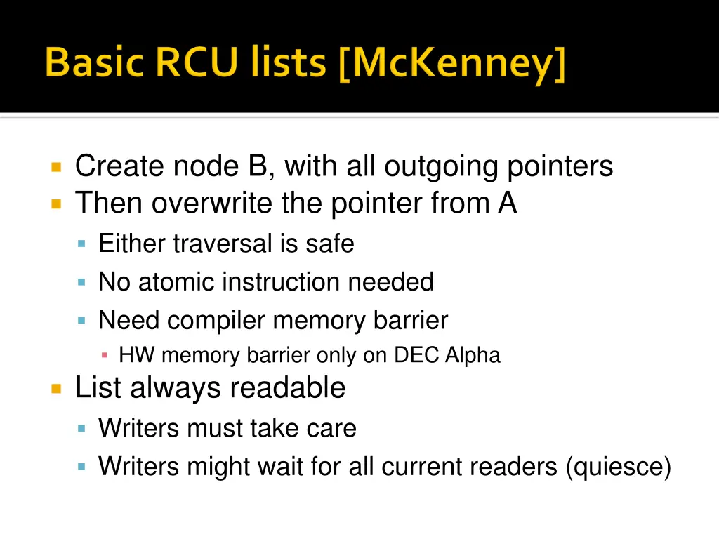 create node b with all outgoing pointers then