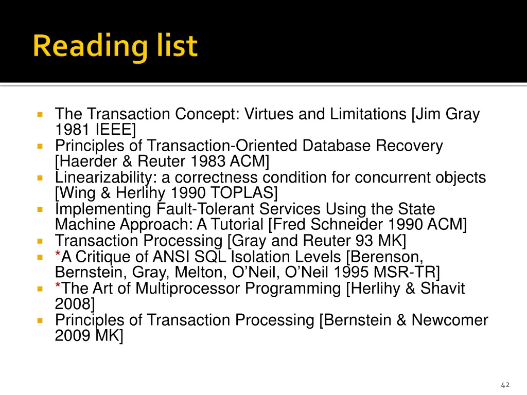 the transaction concept virtues and limitations