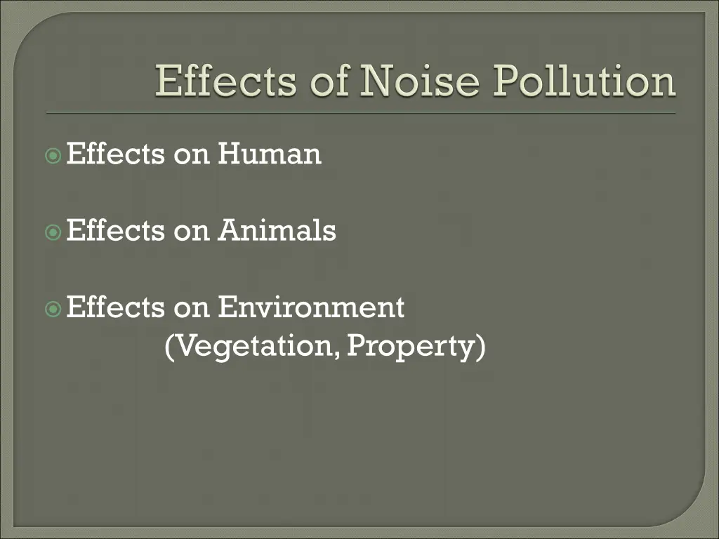 effects on human