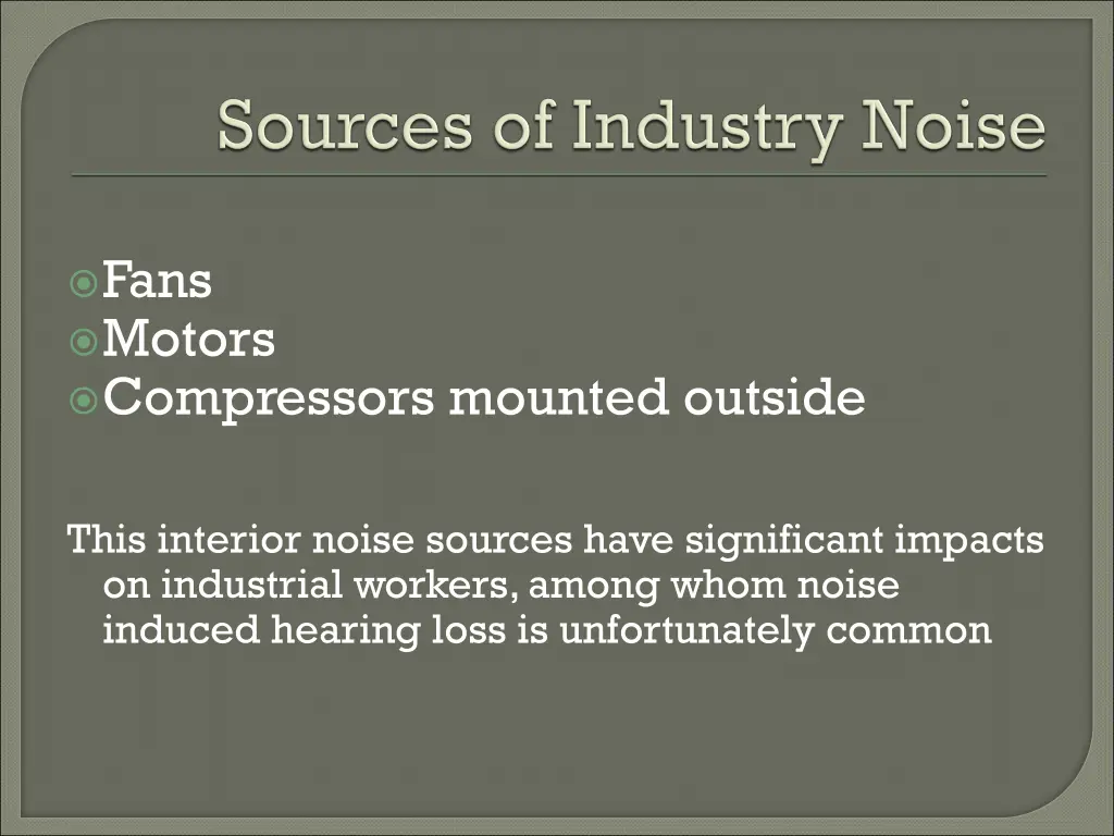 fans motors compressors mounted outside