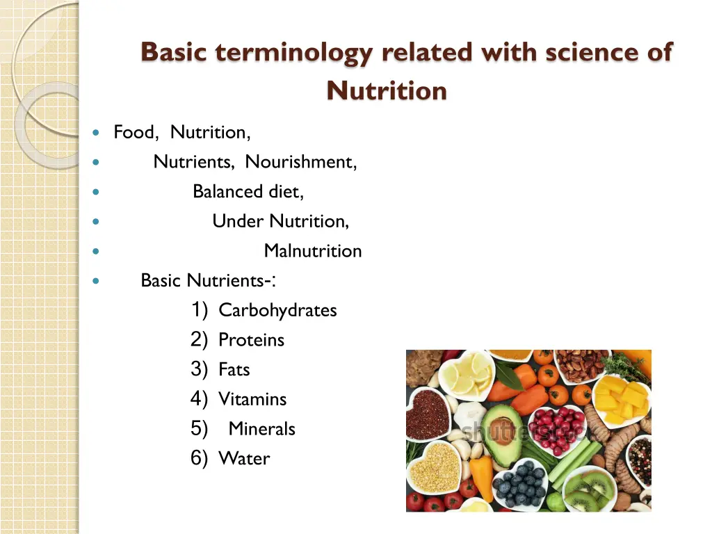 basic terminology related with science