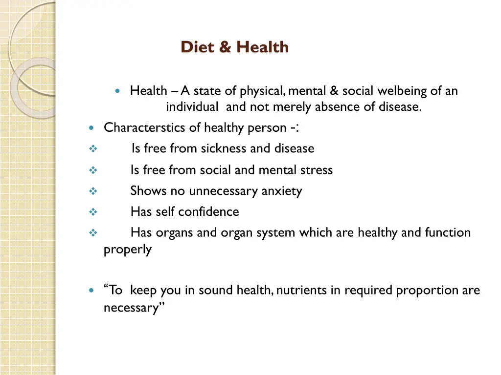 diet health