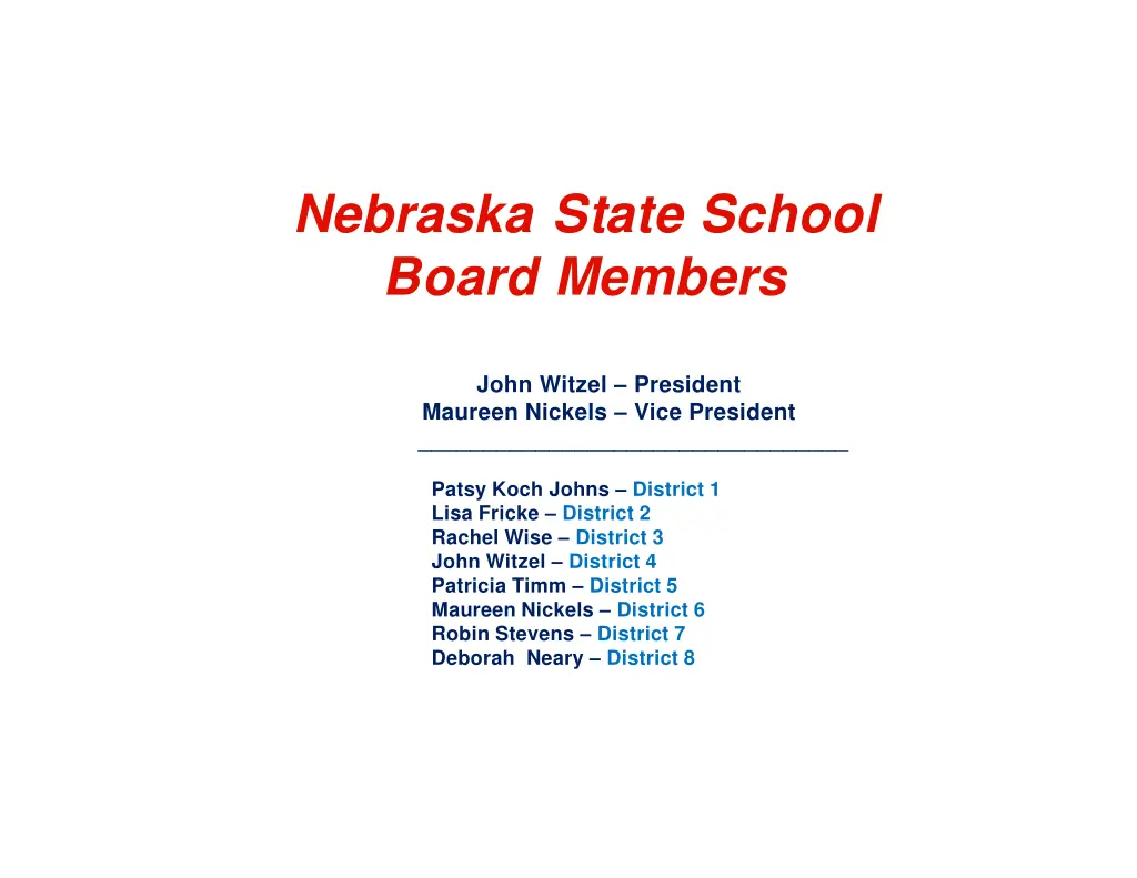 nebraska state school board members