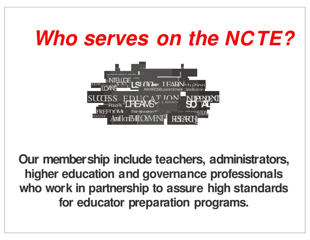 who serves on the ncte