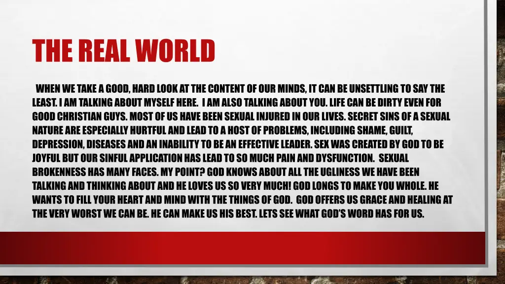 the real world