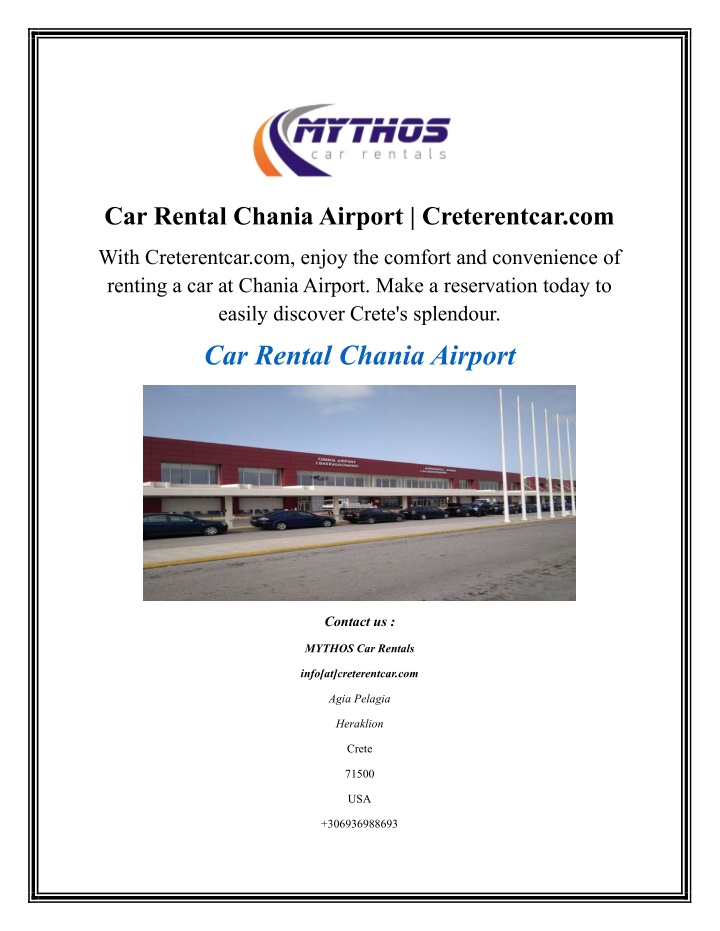 car rental chania airport creterentcar com