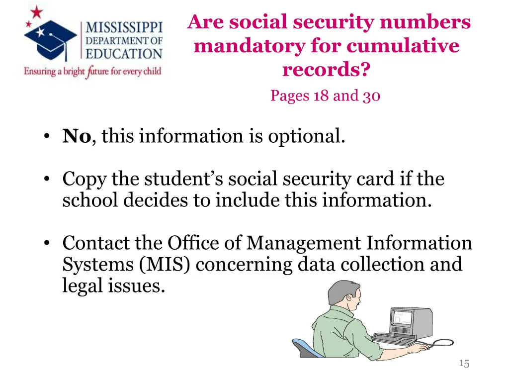 are social security numbers mandatory