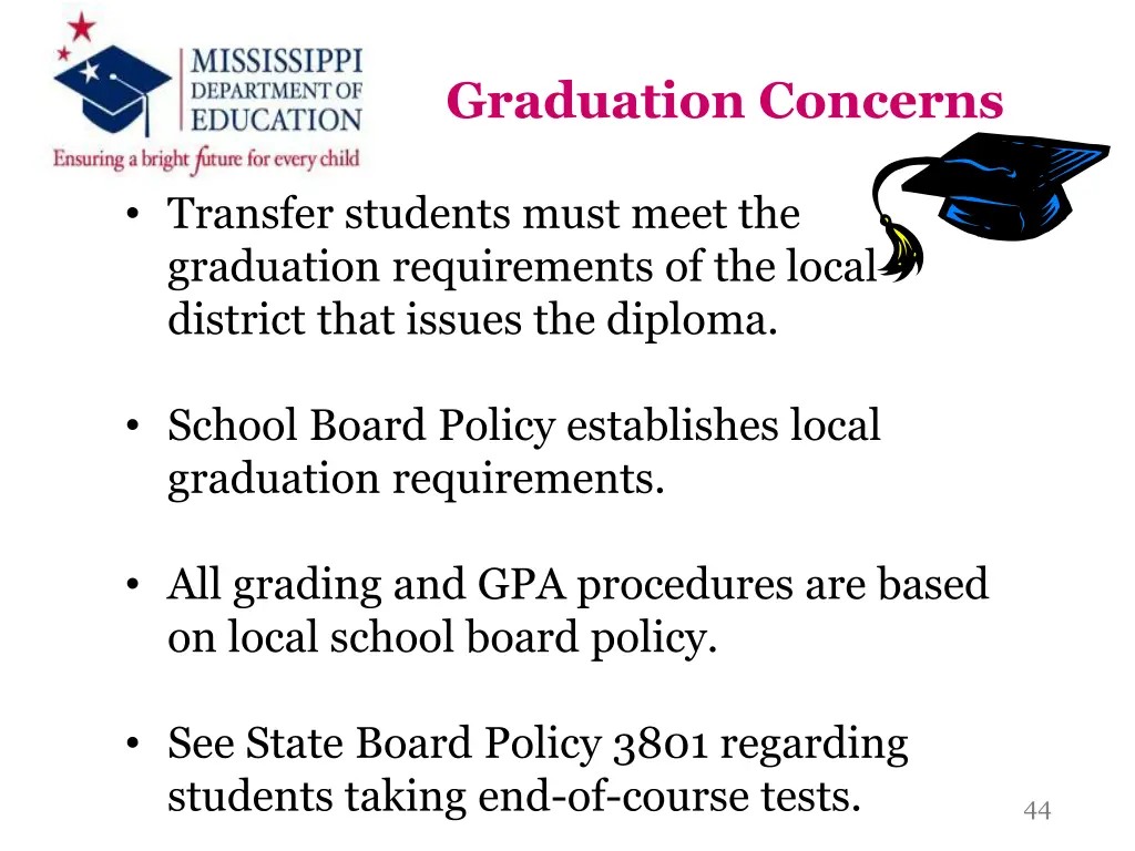 graduation concerns