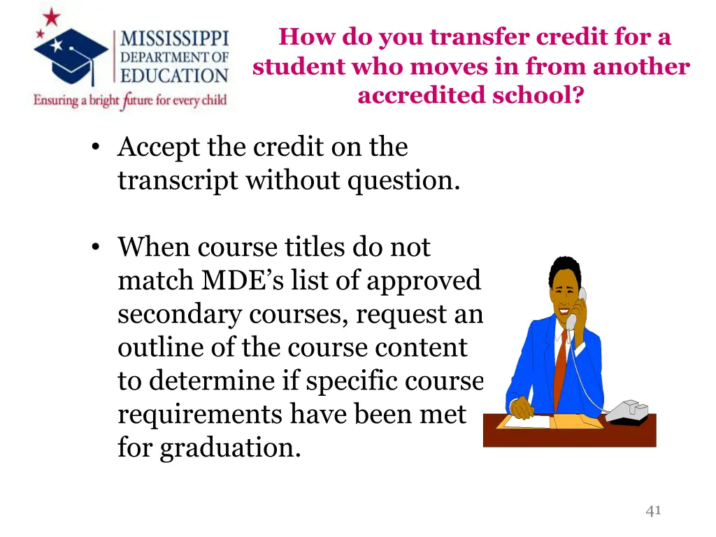 how do you transfer credit for a student