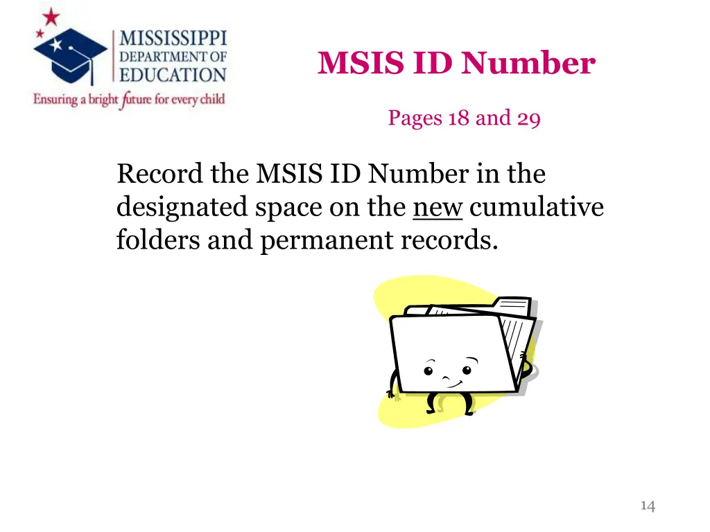 msis id number