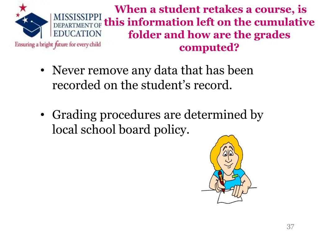 when a student retakes a course is this