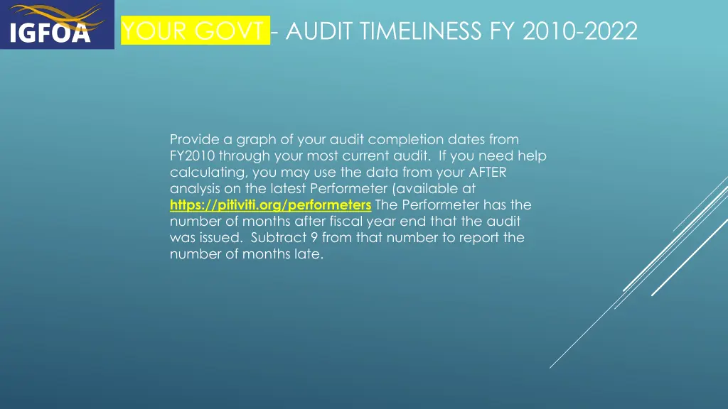 your govt audit timeliness fy 2010 2022