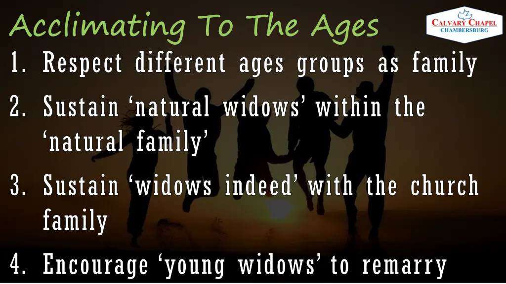 acclimating to the ages respect different ages 1