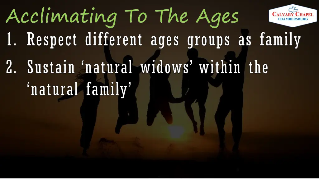 acclimating to the ages respect different ages