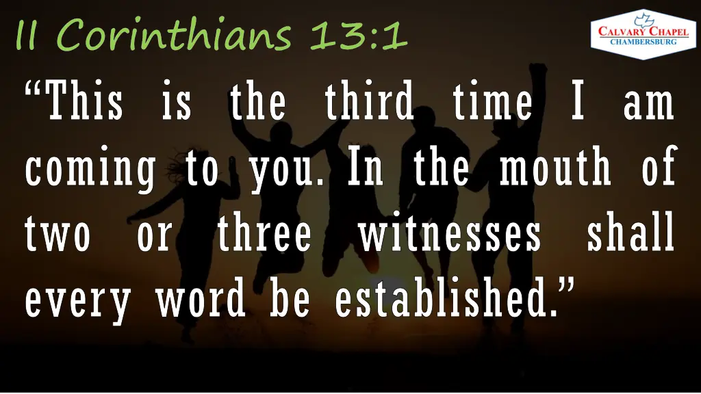 ii corinthians 13 1 this is the third time