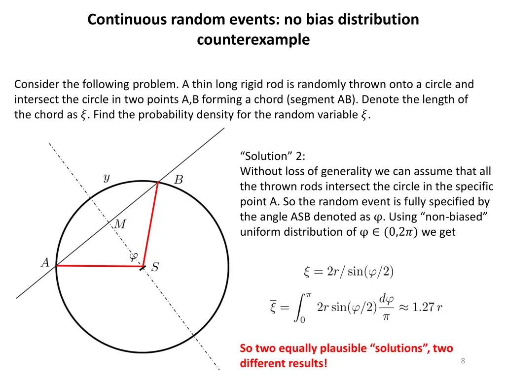 continuous random events no bias distribution 1