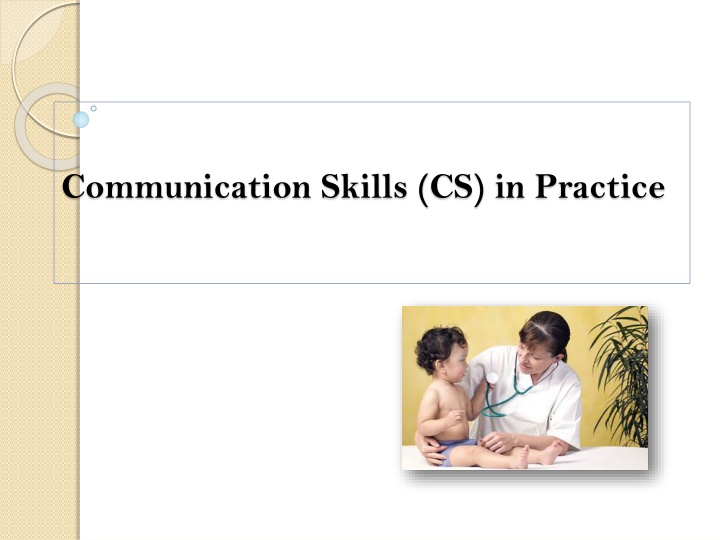 communication skills cs in practice