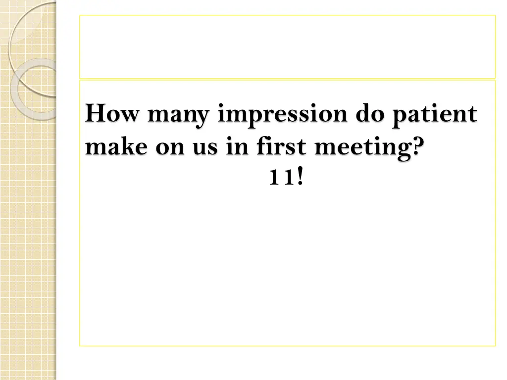 how many impression do patient make