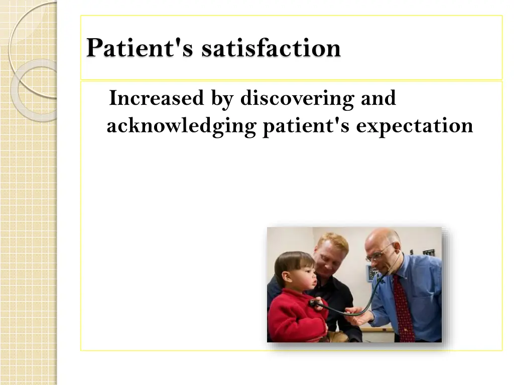 patient s satisfaction