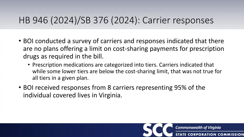 hb 946 2024 sb 376 2024 carrier responses