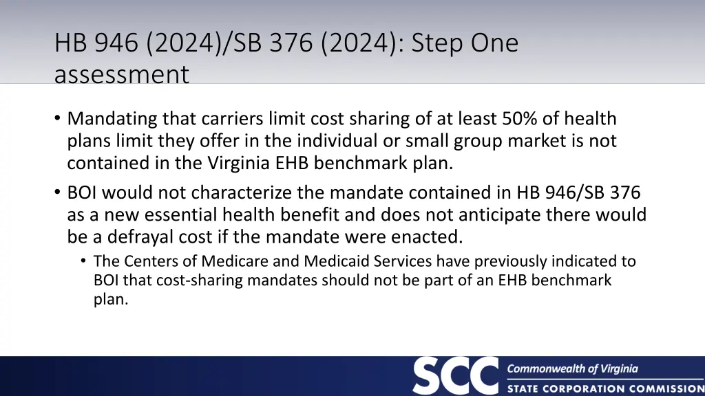 hb 946 2024 sb 376 2024 step one assessment