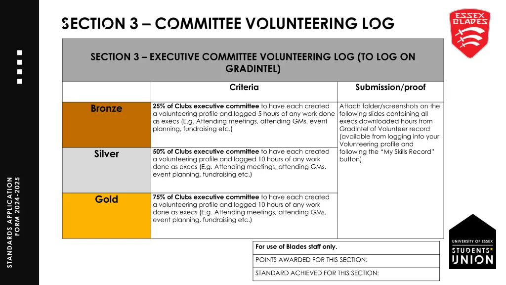 section 3 executive committee volunteering