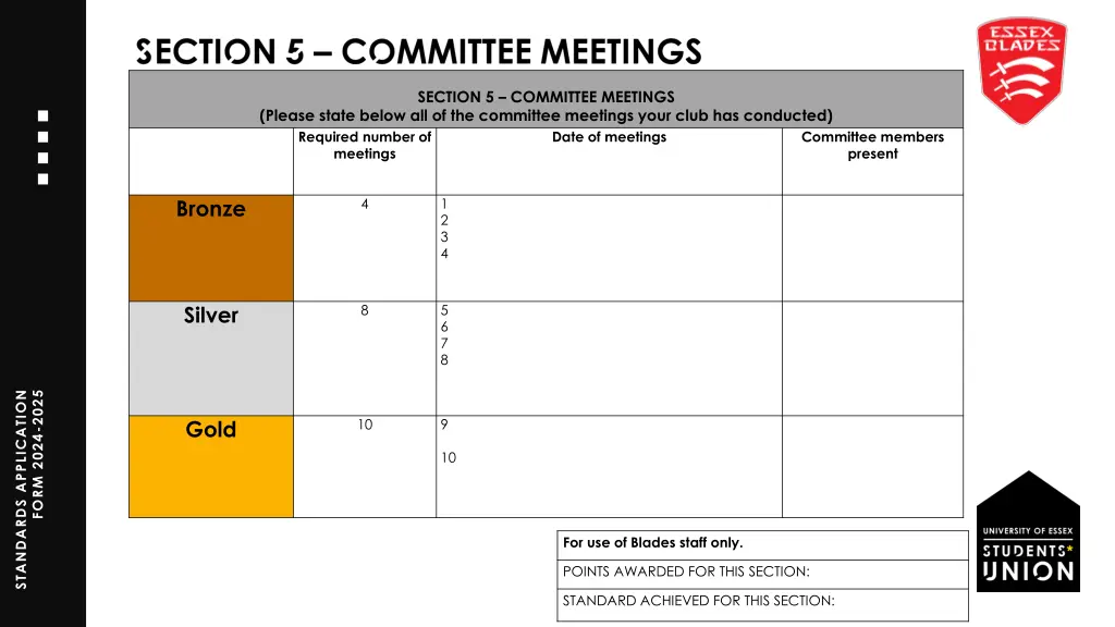 section 5 committee meetings